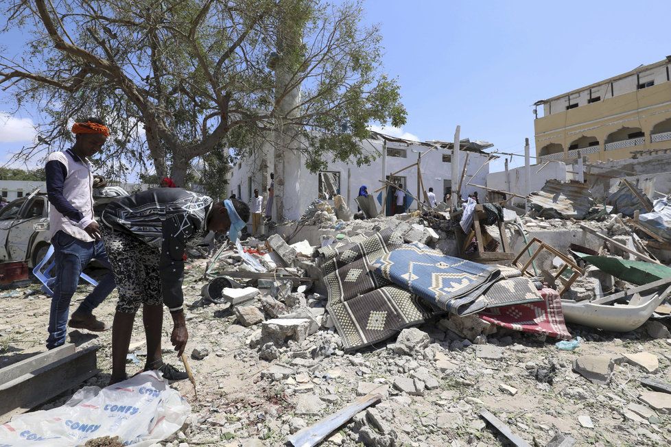 Sutiny po výbuchu v somálském Mogadišu