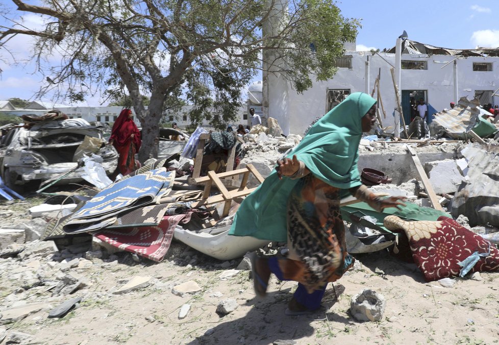 Výbuch v somálském Mogadišu (2.9.2018).