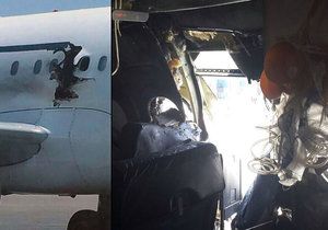 Hořící muž, který byl vysán z letadla dírou po explozi, byl podle vyšetřovatelů teroristou.