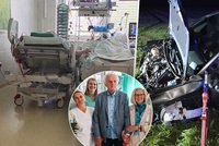 Josef po bouračce prosil lékaře: Musím Irenku držet za ruku! Smrti unikli o vlásek