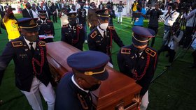 Pohřeb haitského prezidenta Jovenela Moiseho.