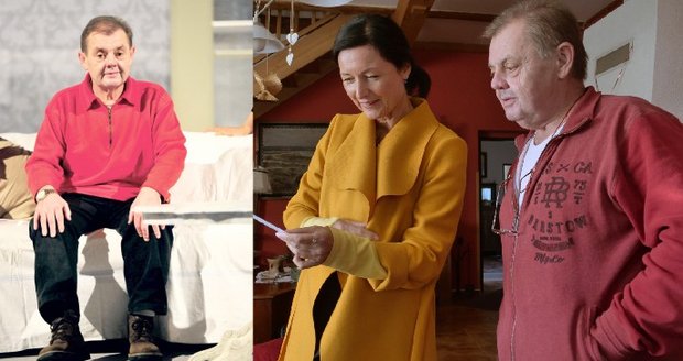 Simona Chytrová a Mojmír při natáčení 13. komnaty, děkoval jí za život.