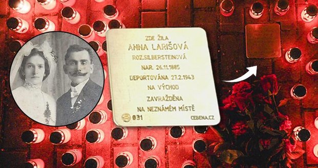 Tragický osud Anny Larišové připomínají v obci kameny zmizelých, stejně jako její tetu Marii Jarošovou s podobným příběhem.