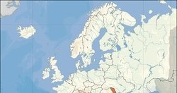 Moldavsko na Mapě Evropy