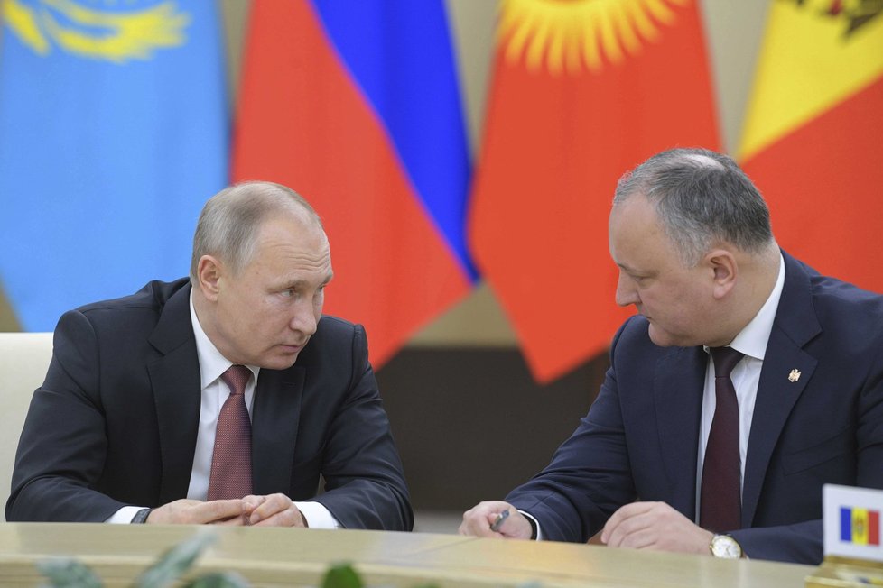 Igor Dodon a ruský prezident Vladimir Putin.