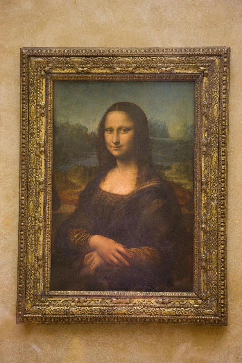 Mona Lisa v pařížském Louvre.