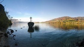 Výhled na horu Drachenwand od Mondsee