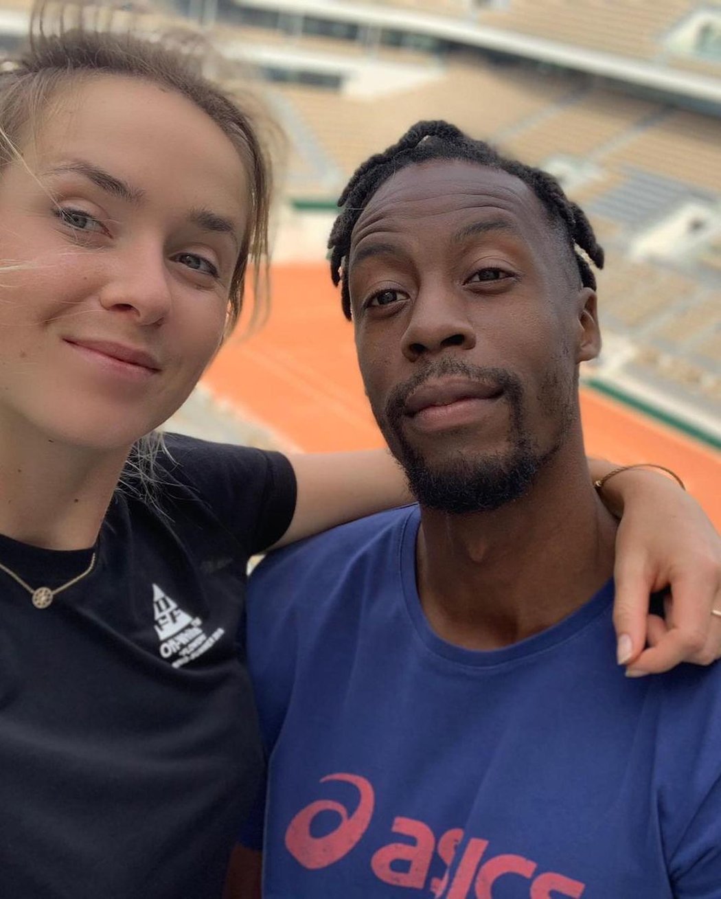 Francouzský tenista Gaël Monfils se svou bývalou láskou Elinou Svitolinovou