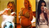 Selfie mánie těhotných: Slavné „kuličky“ si fotí břicha na záchodcích