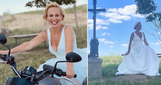 Zpěvačka Monika Absolonová: Nevěsta na mašině!