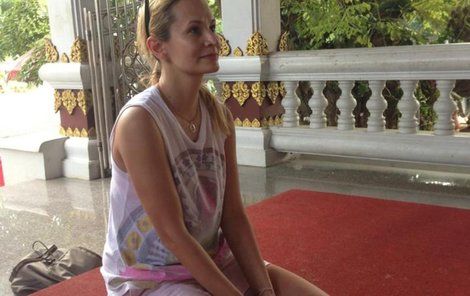 Monika Absolonová na dovolené v Thajsku.