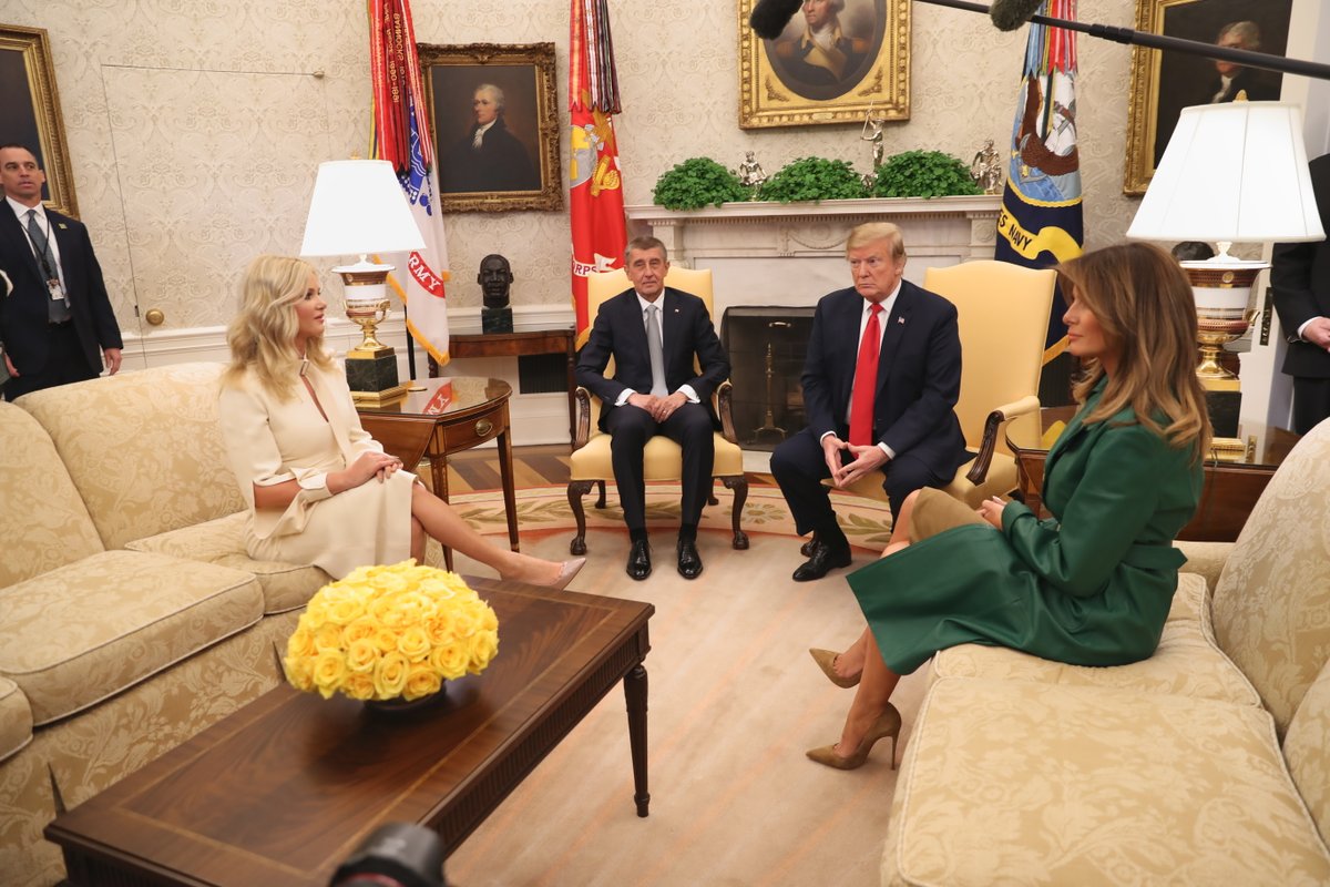 Setkání prezidenta USA Donalda Trumpa s předsedou české vlády Andrejem Babišem v Bílém domě.