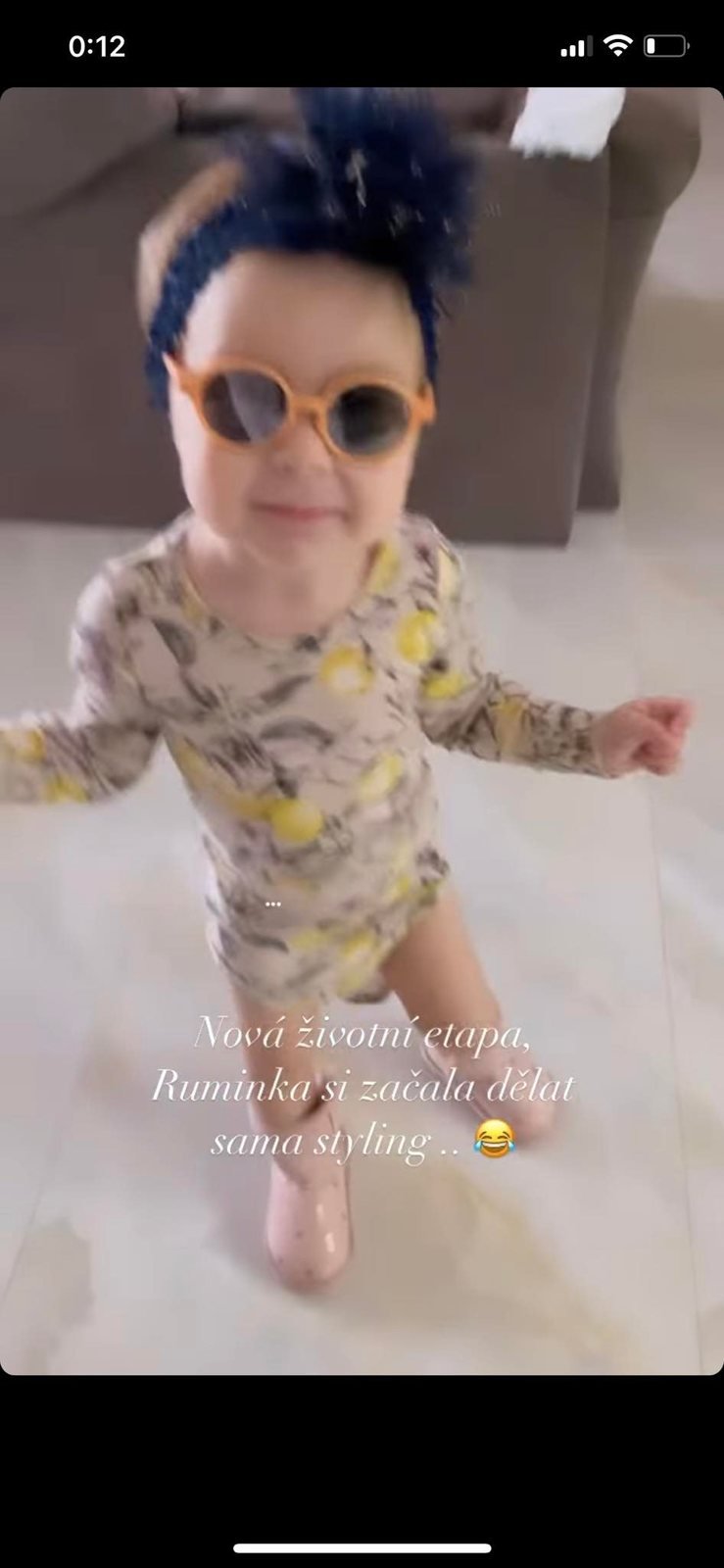 Ruminka už si dělá styling sama.