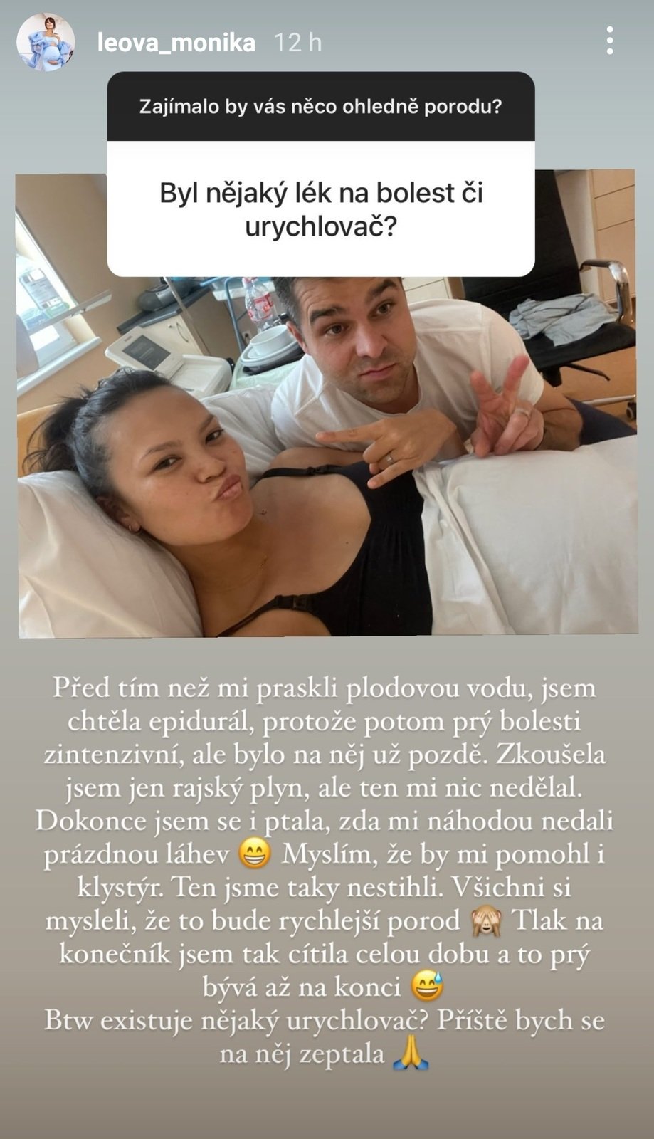 Monika Leová otevřeně o porodu