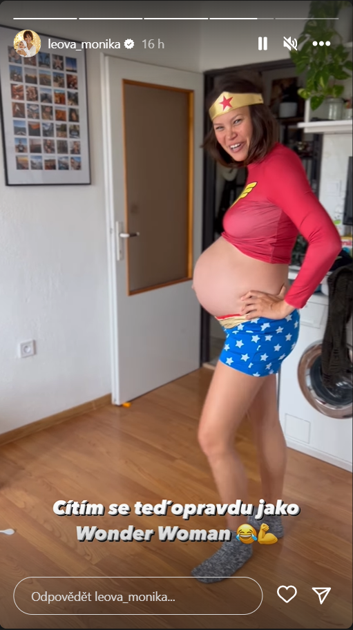 Monika Leová se pochlubila bříškem v 9. měsíci těhotenství.