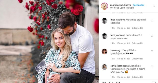 Modelka Monika Vaculíková oznámila, že je těhotná.