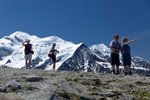 Turisté na Mont Blanc.