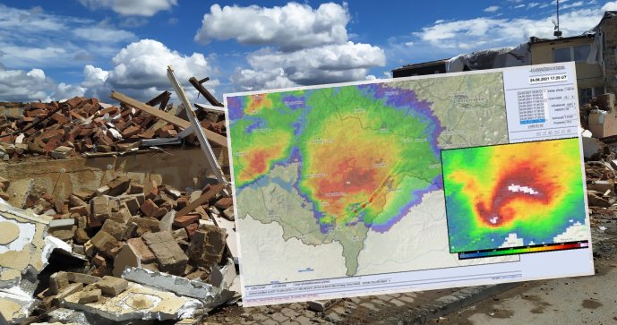 Meteorologové vydali předběžnou zprávu o bouřkách, které zdevastovaly jih Moravy.