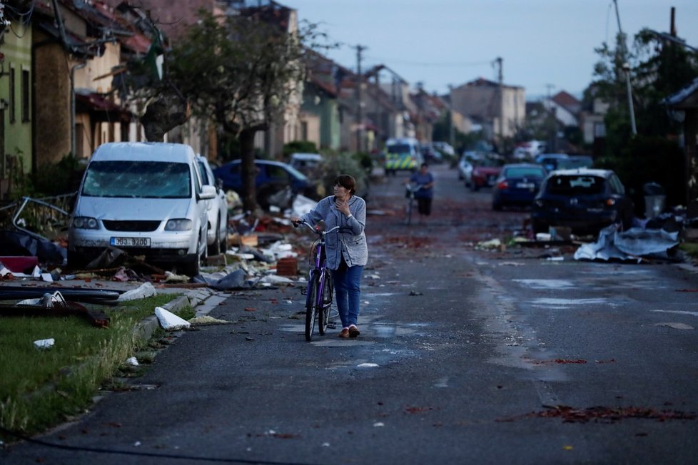 Moravská Nová Ves den po ničivém tornádu (25.6. 2021)