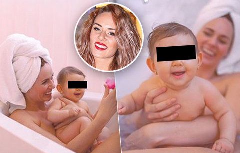 Nikol Moravcová dráždí matky: 7 měsíců po porodu úplně nahá ve vaně s dcerou!