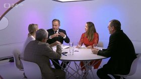 Otázky Václava Moravce na ČT s šéfy poslaneckých klubů (26.10.2025)
