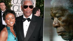 Morgan Freeman je po smrti vnučky viditelně zdrcený.