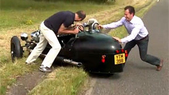 Video: Jay Leno vs. Morgan 3 Wheeler