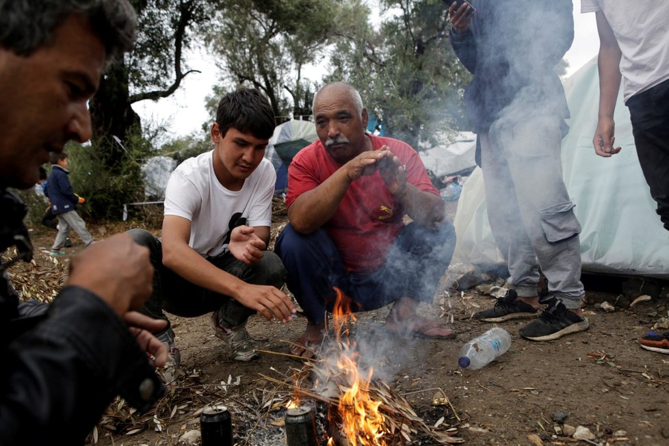 Tábor Moria na řeckém ostrově Lesbos