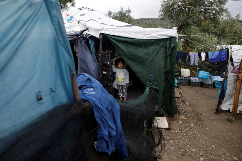Tábor Moria na řeckém ostrově Lesbos