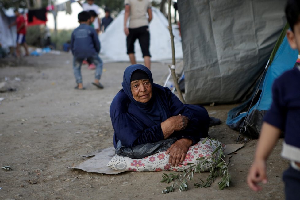 Tábor Moria na řeckém ostrově Lesbos