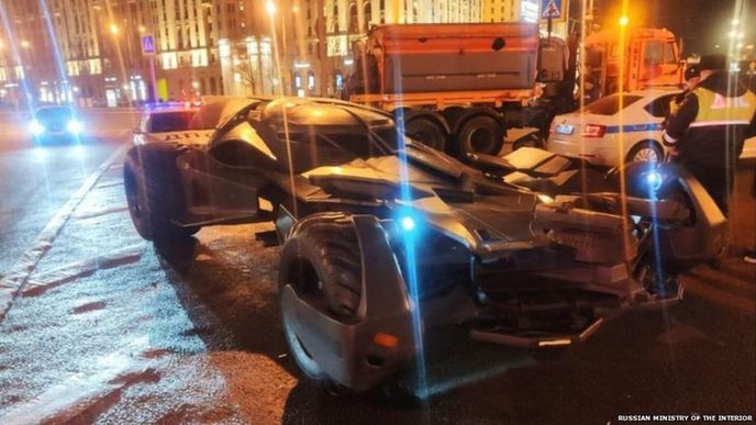 Batmobile zabavený v Moskvě