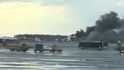 Tragický požár letounu na moskevském letišti Šeremetěvo.