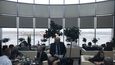 Mezinárodní letiště Šeremeťjevo v Moskvě, kde čekala česká delegace na přelet do Kazaně zhruba deset hodin.