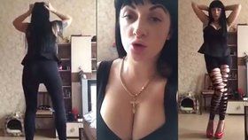 Moskevská policistka Kristina Něgodinová protestovala proti nespravedlivému systému odměňování strážců erotickým tancem.