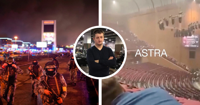 Oleg při teroristickém útoku v Crocus City Hall na okraji Moskvy chránil manželku a dceru vlastním dceru.