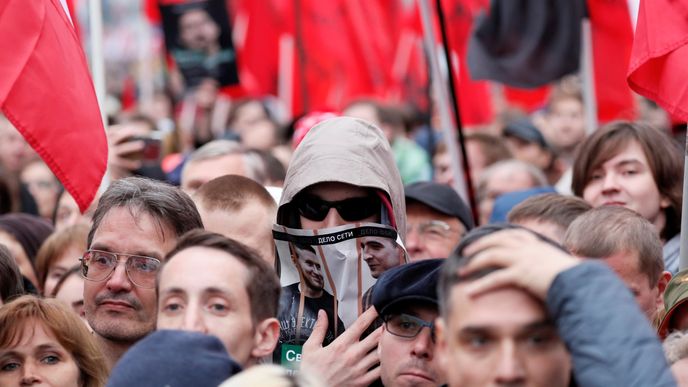 Na 20 000 lidí manifestuje v Moskvě za propuštění demonstrantů (29. 9. 2019)