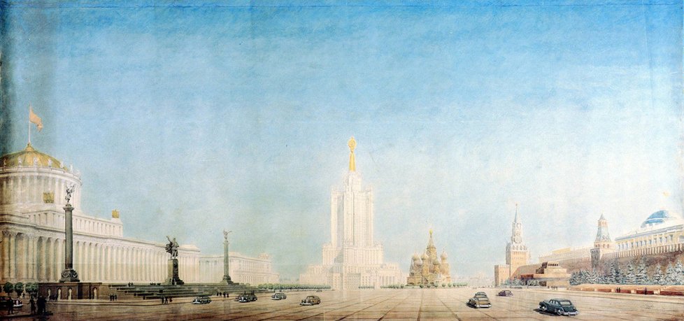 Diktátorovi architekti plánovali Moskvu, takřka přes noc, proměnit v nejmodernější metropoli na světě zastiňující všechna ostatní hlavní města.