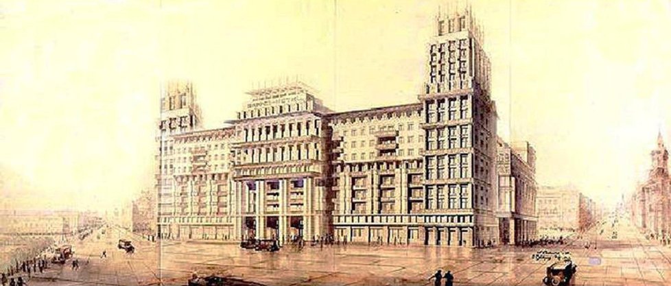Hotel Moskva, který má 1000 pokojů, byl projektem architektů Savelyeva a Staprana. Stojí od roku 1934.