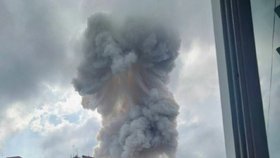 Výbuch ve městě Sergijev Posad nedaleko Moskvy (9.8.2023)
