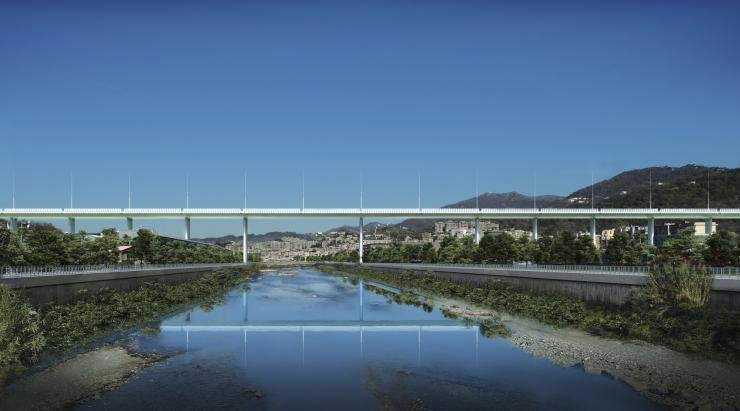 Takhle má vypadat nový most v Janově, který vznikne na místě starého, který se v srpnu zřítil. Navrhl ho slavný italský architekt Renzo Piano