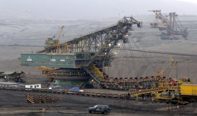 Těžba uhlí na Mostecku
