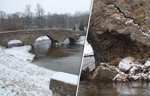 Most, po kterém jezdil už Jan Žižka: Zničila ho až letošní zima 