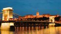 Most Szechenyi, Budapešť, Maďarsko
