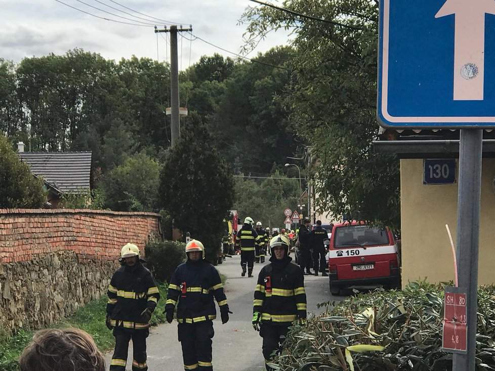 Místo exploze domu v Mostkovicích.