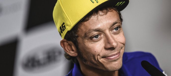 Valentino Rossi na tiskové konferenci v Brně