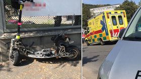 Záchranáři se na Prosecké srazili s motokoloběžkou: Její řidič byl pod vlivem drog!