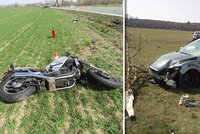 Tragická nehoda na Rychnovsku: Motorkář se srazil s osobákem, na místě zemřel