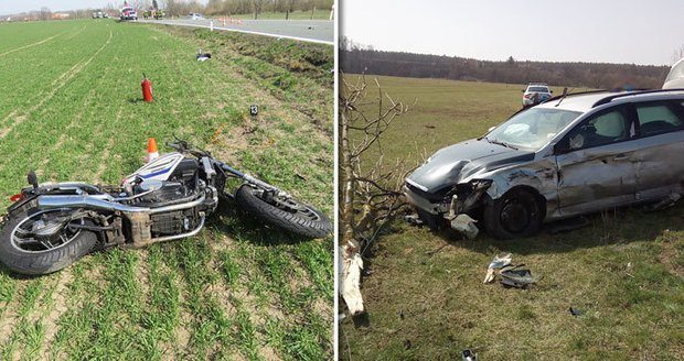 Tragická nehoda na Rychnovsku: Motorkář se srazil s osobákem, na místě zemřel