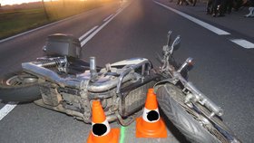 Nehoda motorkáře na Strakonicku