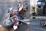 Sedmapadesátiletá motorkářka zemřela po srážce s kamionem